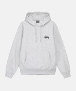 Basic Stussy White Pullover Hoodie