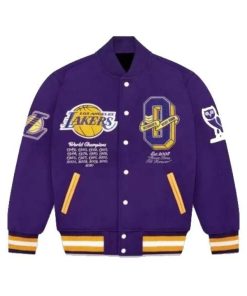 OVO LA Lakers Purple Varsity Jacket