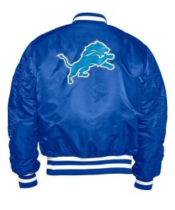 Detroit Lions Blue Bomber Jacket