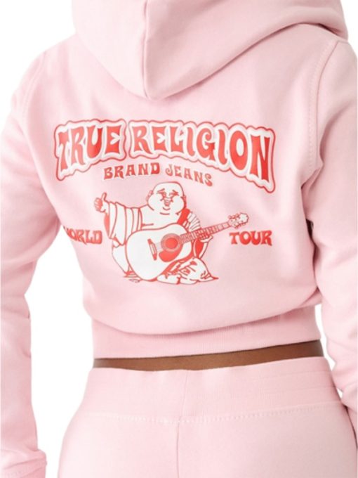 True Religion Washed Big T Logo Hoodie