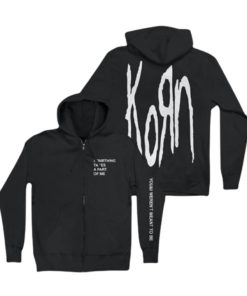 Korn Black Zip Up Hoodie
