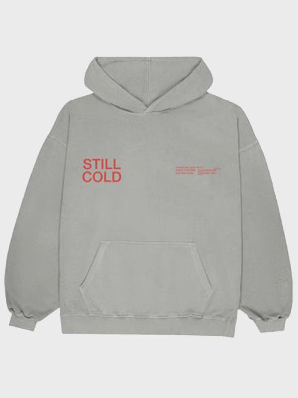 Still Cold White Hoodie Oversized Fit Hoodie Cold Culture