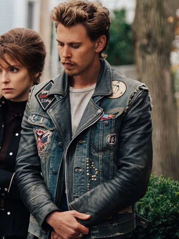The Bikeriders 2023 Austin Butler Denim Vest Patch Denim Vest