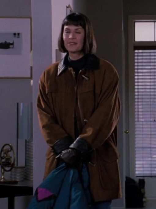 Wendy Crewson TV Series The Santa Clause Laura Brown Suede Coat