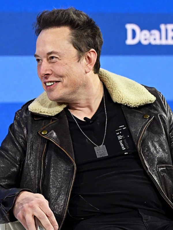 Dealbook Summit Elon Musk Shearling Leather Jacket Elon Musk Aviator