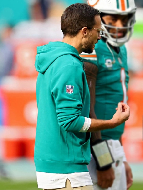Mike McDaniel Miami Dolphins Hoodie Aqua Miami Dolphins Hoodie