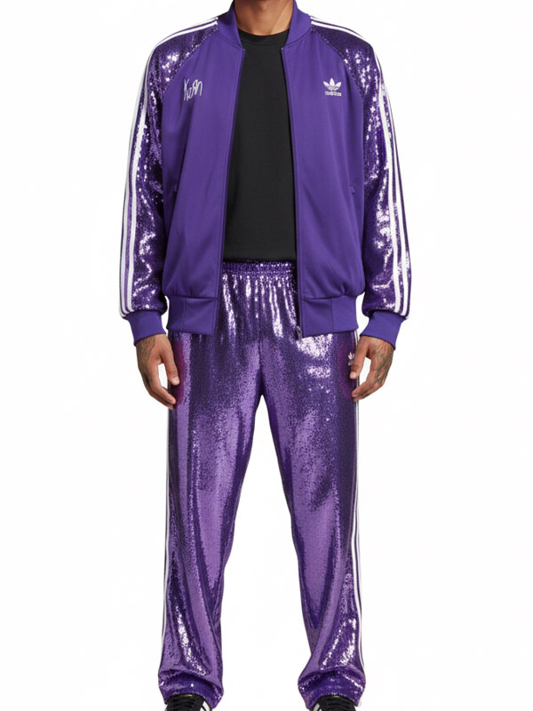 Jonathan Davis Purple Tracksuit | Adidas x Korn Purple Tracksuit