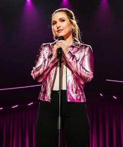 Have It All Taylor Tomlinson Metallic Pink Leather Jacket