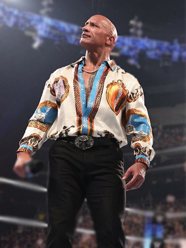 Dwayne The Rock Johnson SmackDown Shirt | Versace shirt