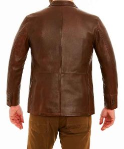 Men’s Brown Leather Blazer