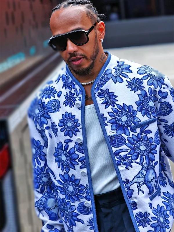 Lewis Hamilton Floral Jacket | Dior SS25 Floral Jacket men's Lewis Hamilton Floral Jacket | Dior SS25 Floral Jacket men's