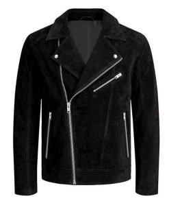 Amand Black Suede Jacket for Mens
