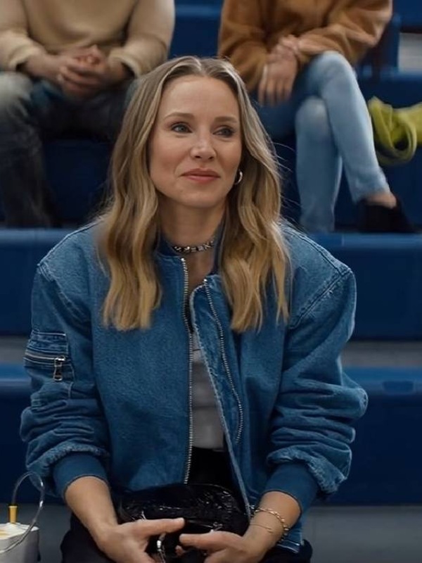 Nobody Wants This 2024 Kristen Bell Denim Bomber Jacket