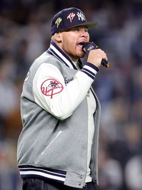 Fat Joe NY Yankees Varsity Jacket | Yankees Heather Gray