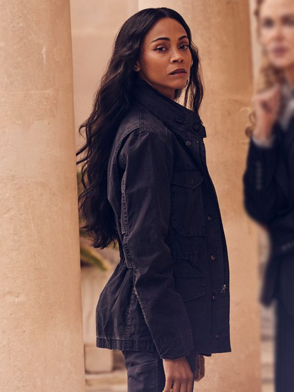 Special Ops Lioness S2 Zoe Saldana Black Jacket | Cotton Utility Jacket