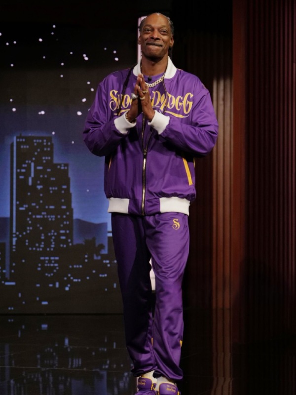 Jimmy Kimmel Live 2025 Snoop Dogg Purple Tracksuit - Paragon Jackets