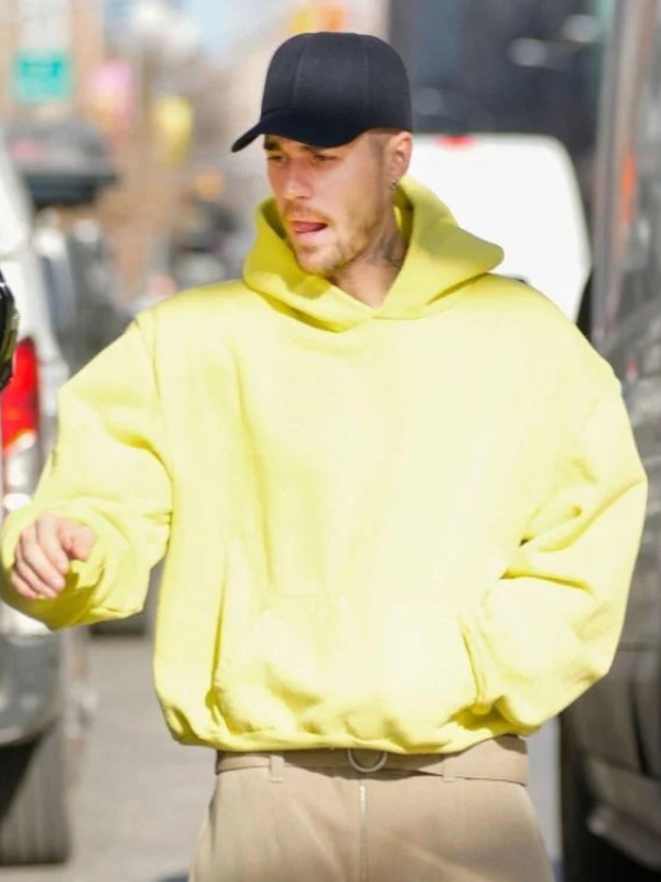 NYC Justin Bieber Yellow Hoodie - Paragon Jackets