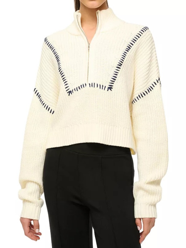 All American S7 Greta Onieogou Sweater | Contrast Blanket Stitch