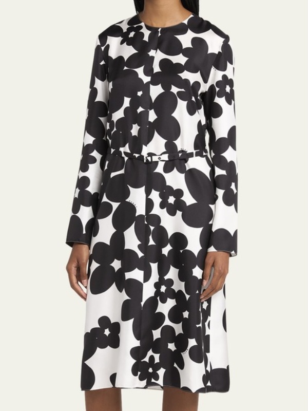 The View 2025 Sunny Hostin Black Floral Printed Midi Dress The View 2025 Sunny Hostin Black Floral Printed Midi Dress