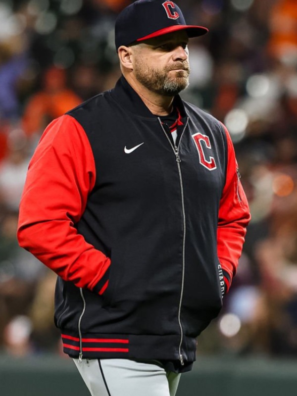 Cleveland vs Orioles Stephen Vogt Bomber Jacket | Cleveland Dugout