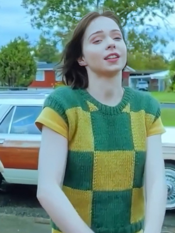 A Minecraft 2025 Emma Myers Sweater | Checkered Sweater