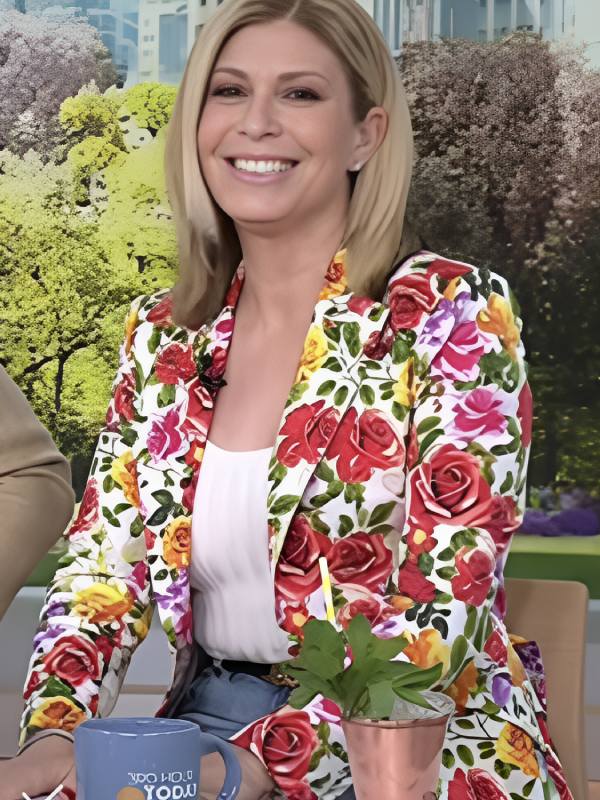 The Today Show 2025 Jill Martin Colorful Floral Print Blazer
