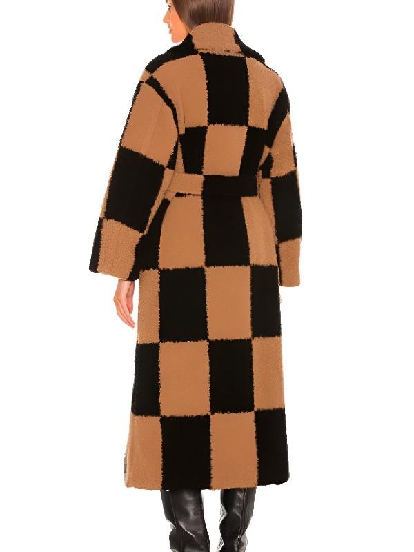 Down Home Fab S3 Chelsea DeBoer Beige & Black Checkered Coat