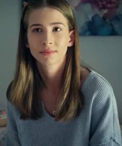 Jaeda Lily Miller Movie Before Your Father Finds Us 2025 Emily Sweater - Gray