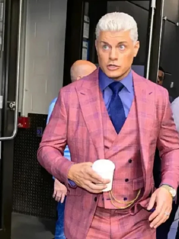 ABC Studio 2025 Cody Rhodes Check Suit | Windowpane Check Suit
