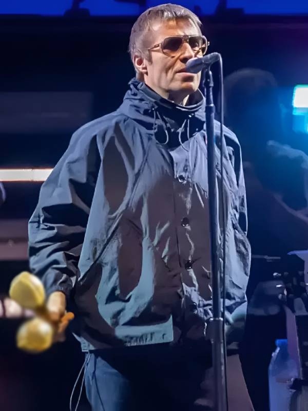 Oasis In Concert NY Liam Gallagher Black Jacket | Windbreaker Jacket