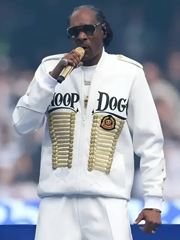 LA .Syndicate Snoop Dogg コーチジャケット 白XXXL 2025 AFL Grand Final Snoop Dogg White Jacket | Braided Epaulets Jacket