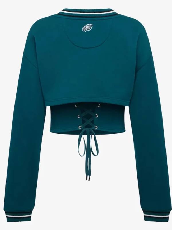 Philadelphia Eagles Midnight Green Fleece Shrug Cami - Paragon Jackets