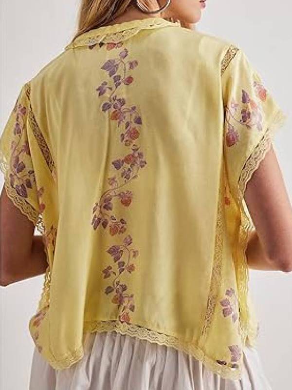 Baylen Out Loud S2 Baylen Dupree Yellow Floral Embroidered Lace