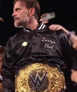 CM Punk WWE Survivor Series Larry’s Dad Satin Bomber Jacket - Black