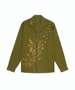 Queer Eye 2026 Tan France Khaki Embroidered Shirt