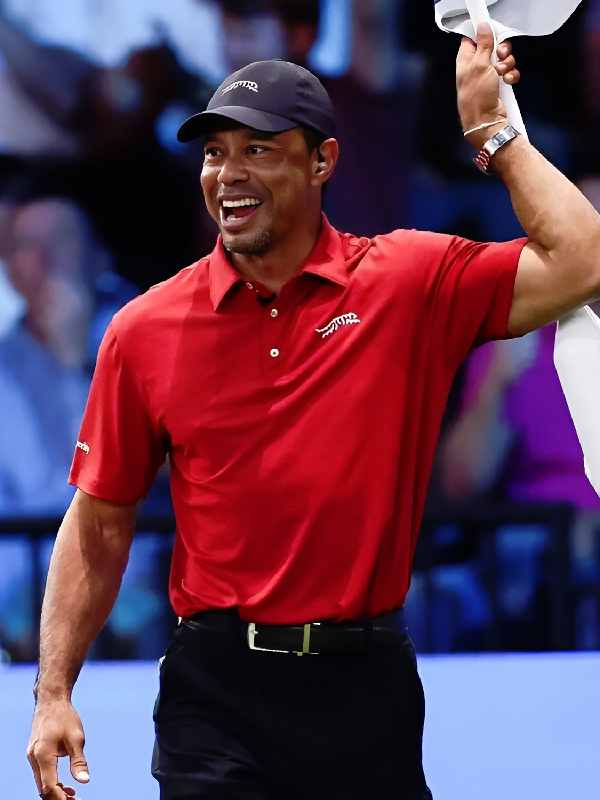 tiger woods red polo shirt